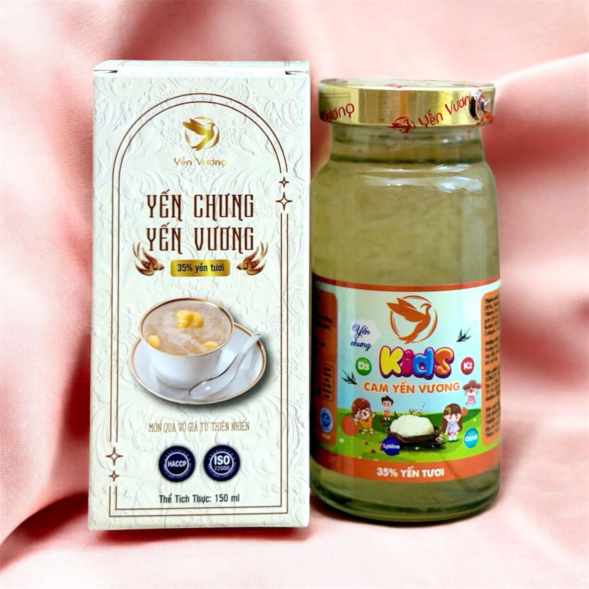 Hũ yến Vương 140ml có hộp Kids Cam